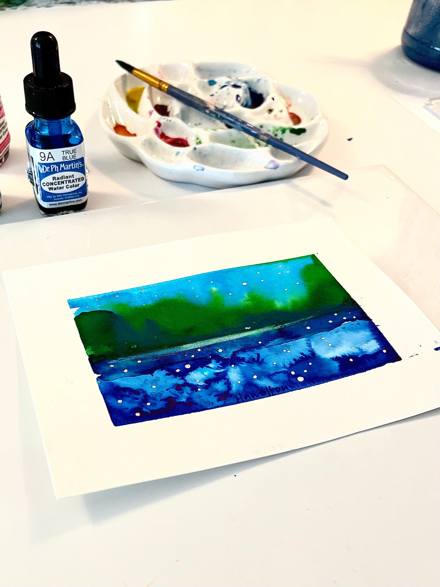 Study for Night Skies and Fireflies 7