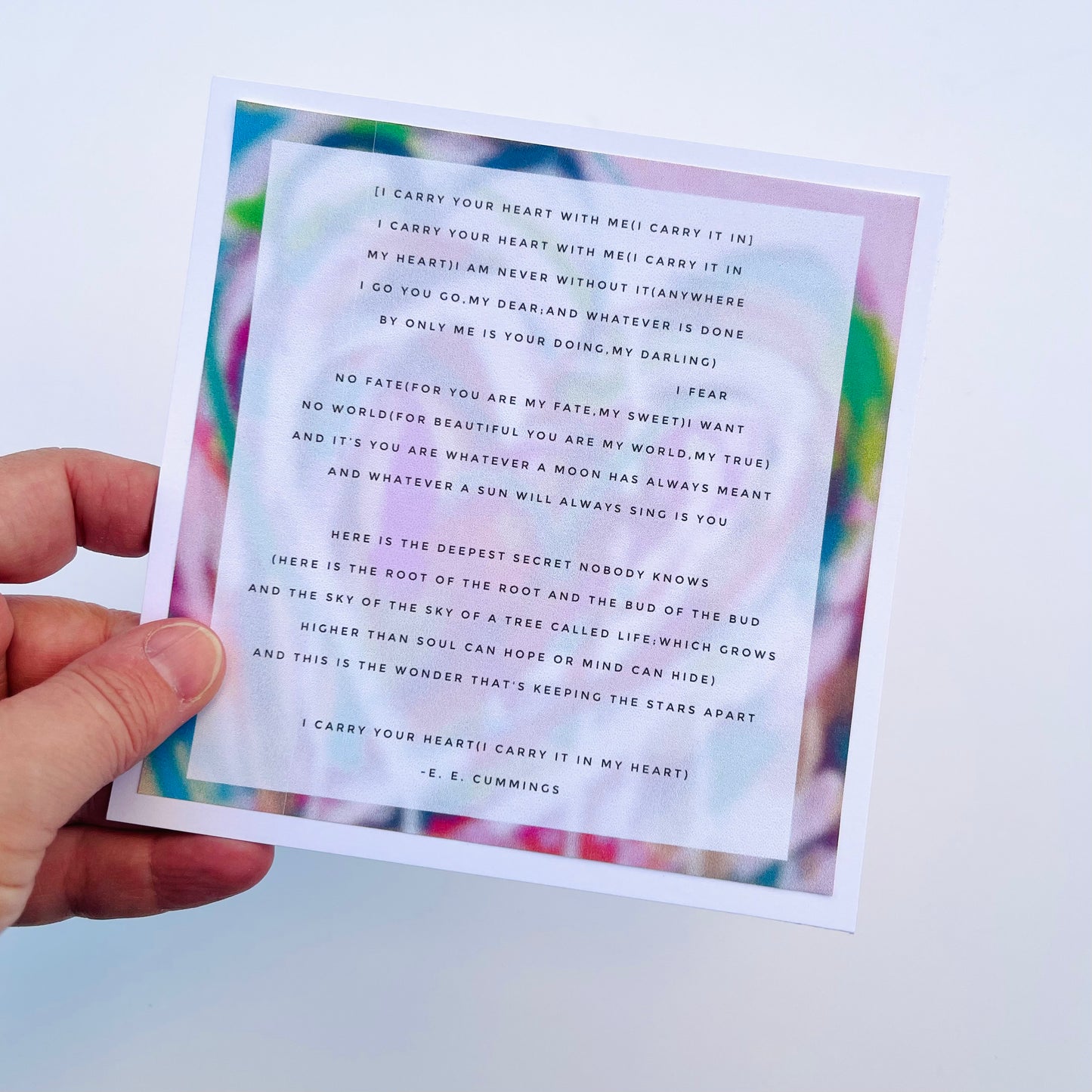 I carry your heart (I carry it in my heart) 102