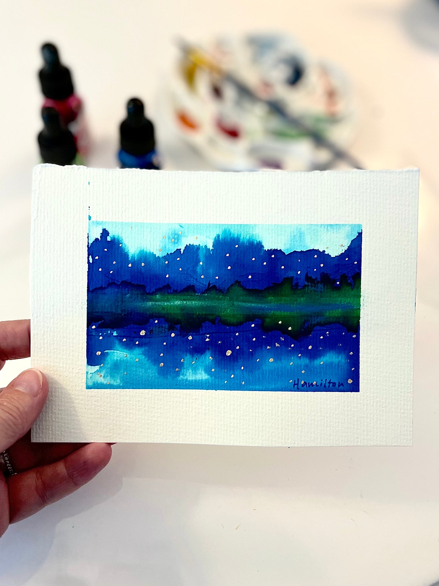 Study for Night Skies and Fireflies 8