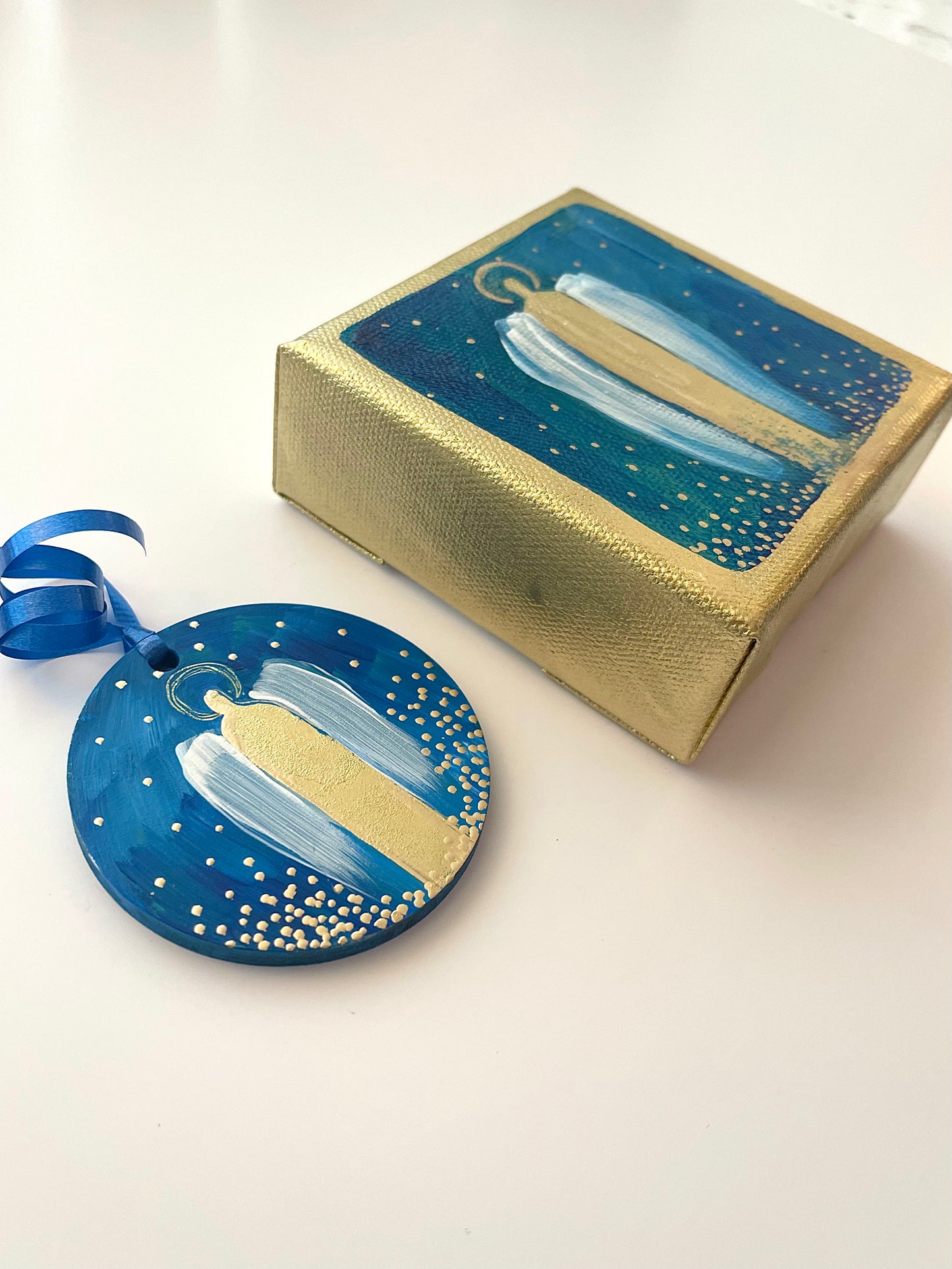 9th Day of Christmas - Mini Angel and  Ornament Set #3