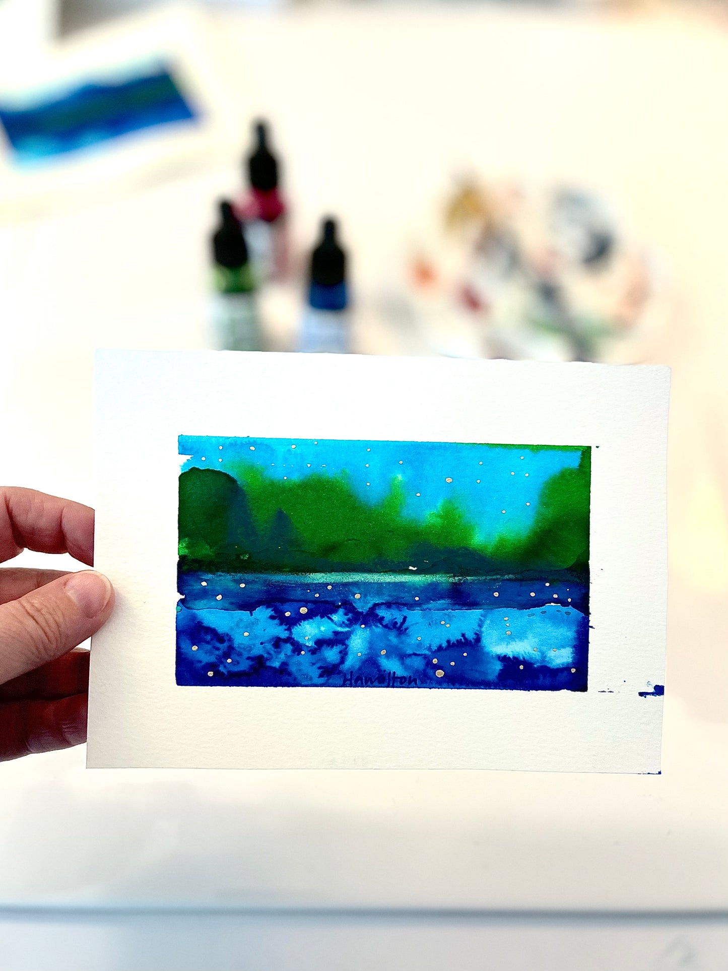 Study for Night Skies and Fireflies 7