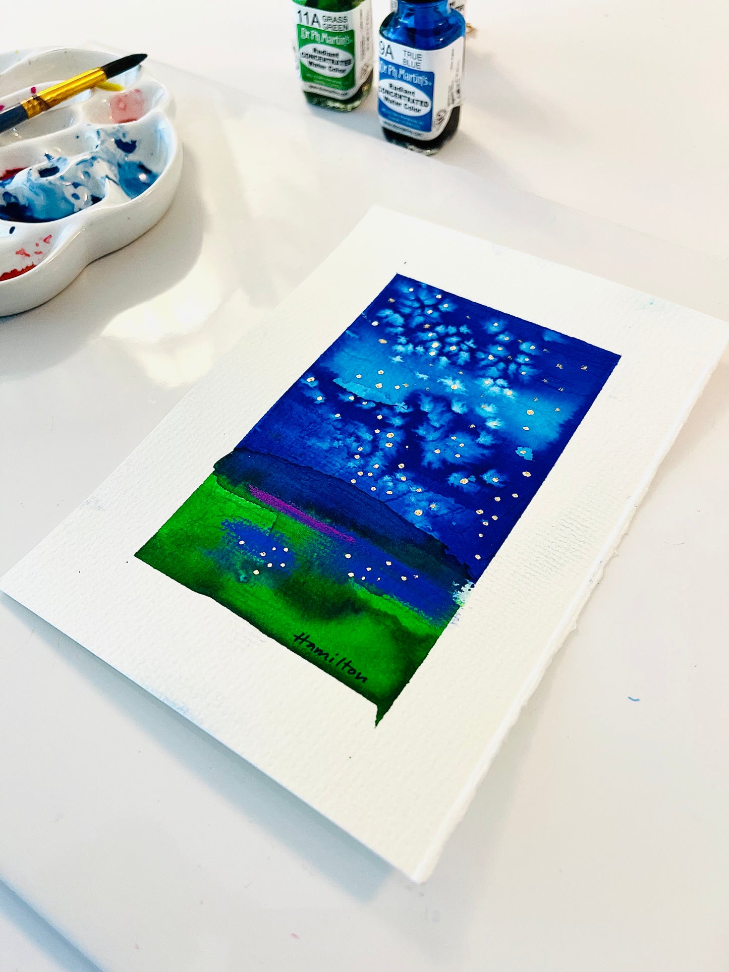 Study for Night Skies and Fireflies 4
