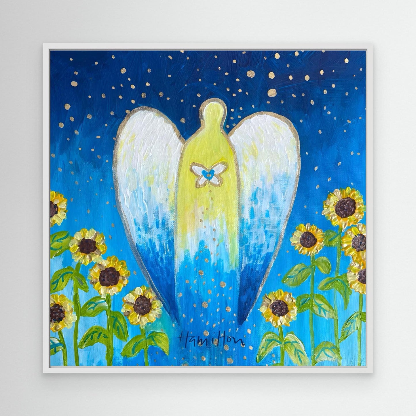 Angel with Sunflowers - Canvas Print