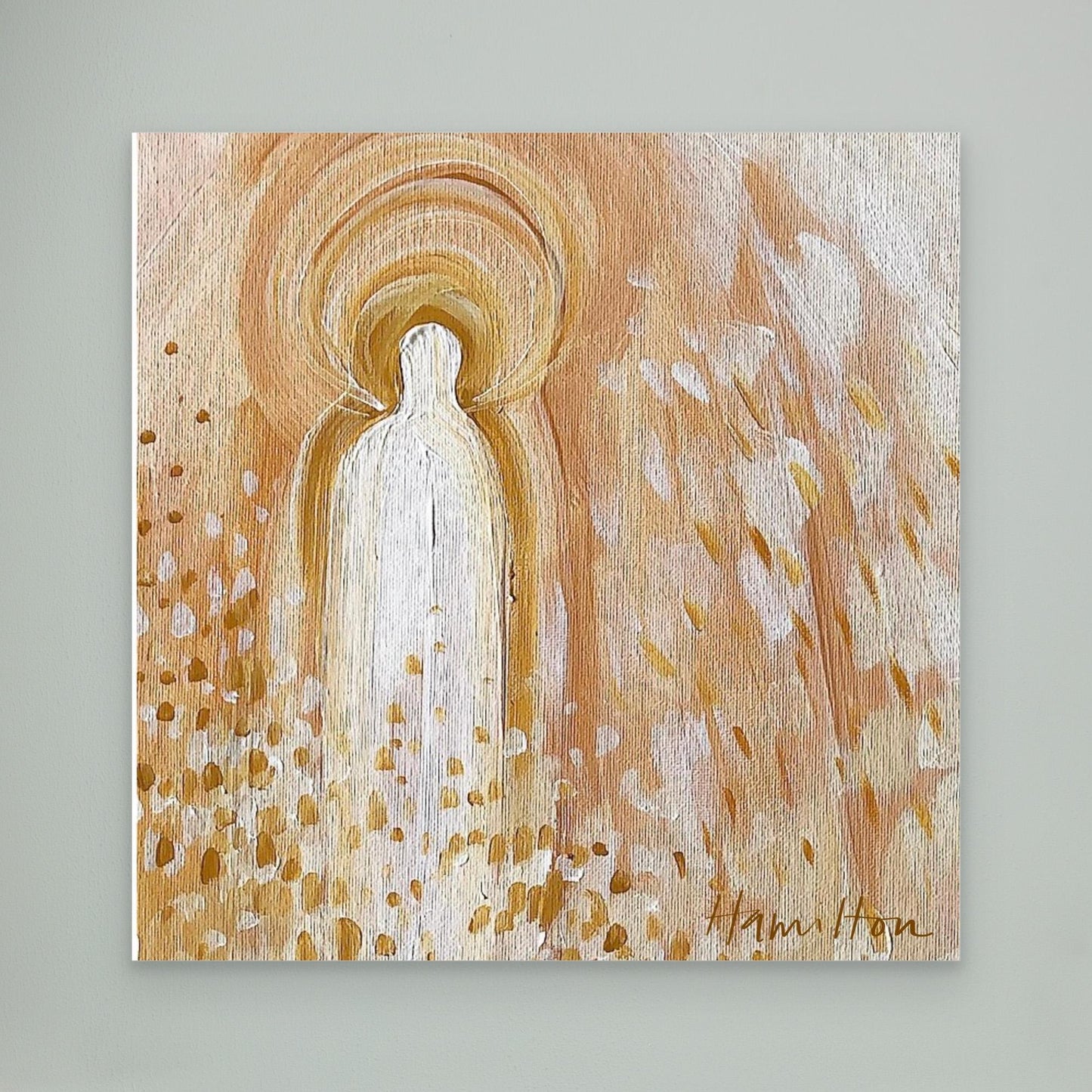 Golden Hour Angel - Framed Canvas Print