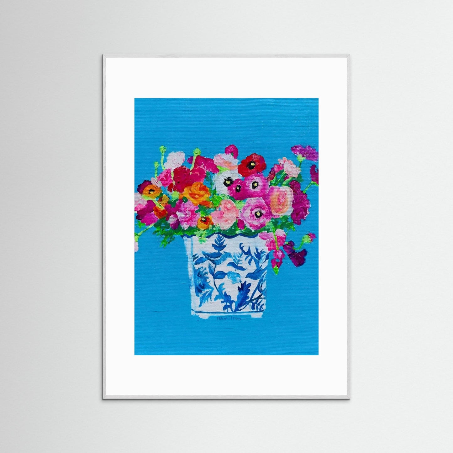 Poppies in Chinoiserie- Paper Print