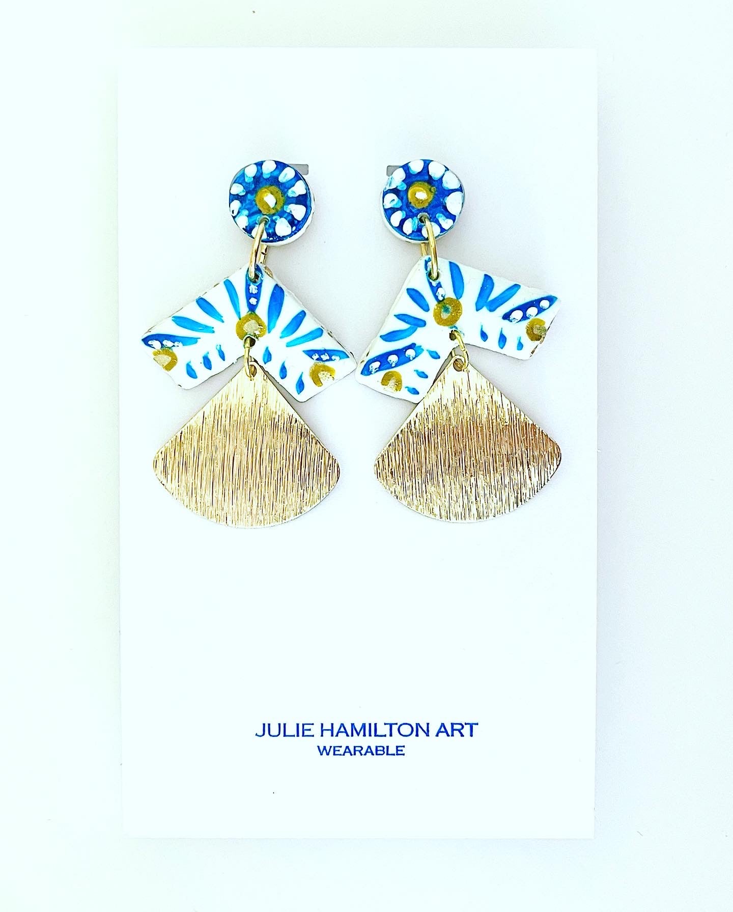 Santorini Blue 8 Statement Earrings