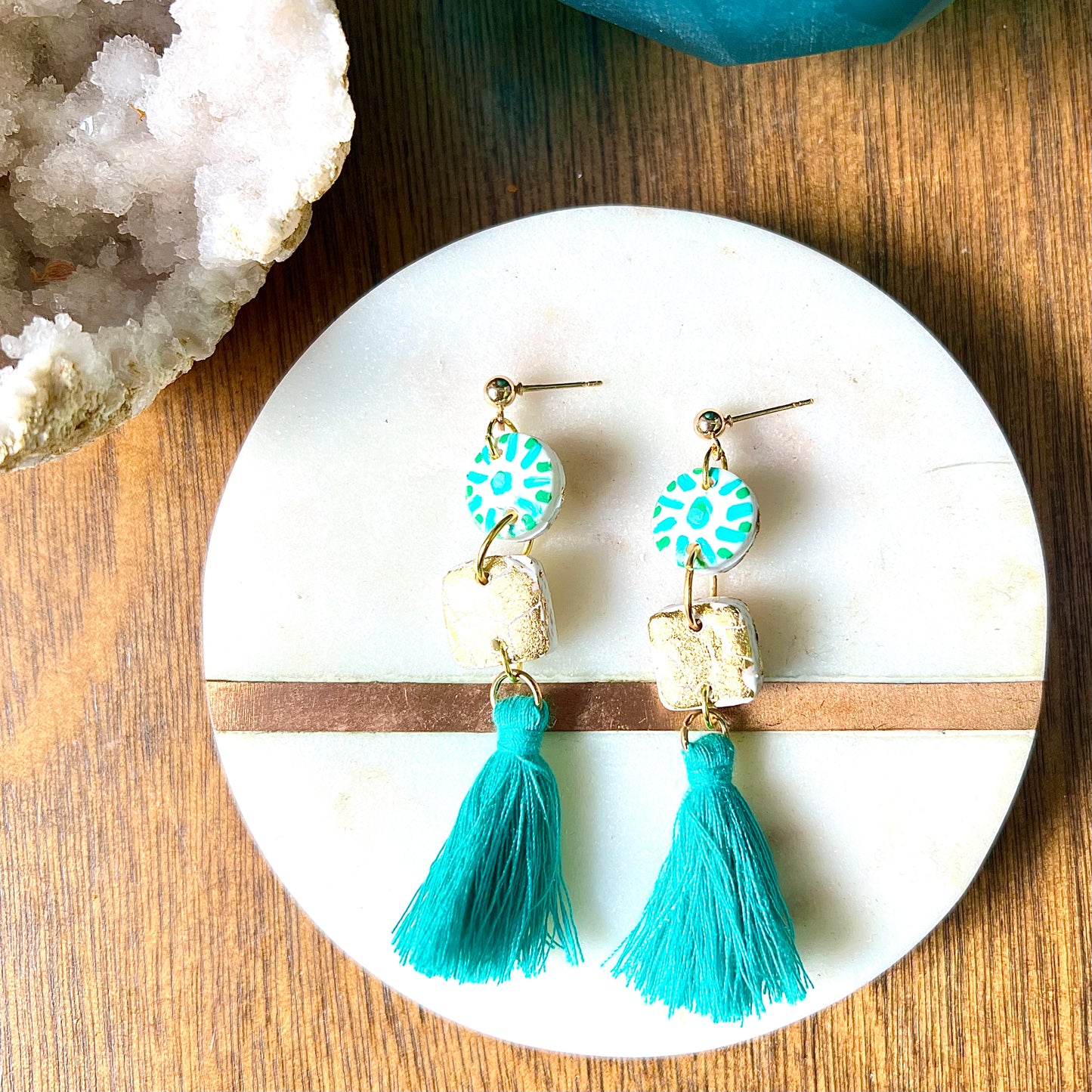 Santorini Teal 3 Earring