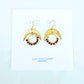 Sunstone Gemstone Wrapped Hoop and Moon Earrings