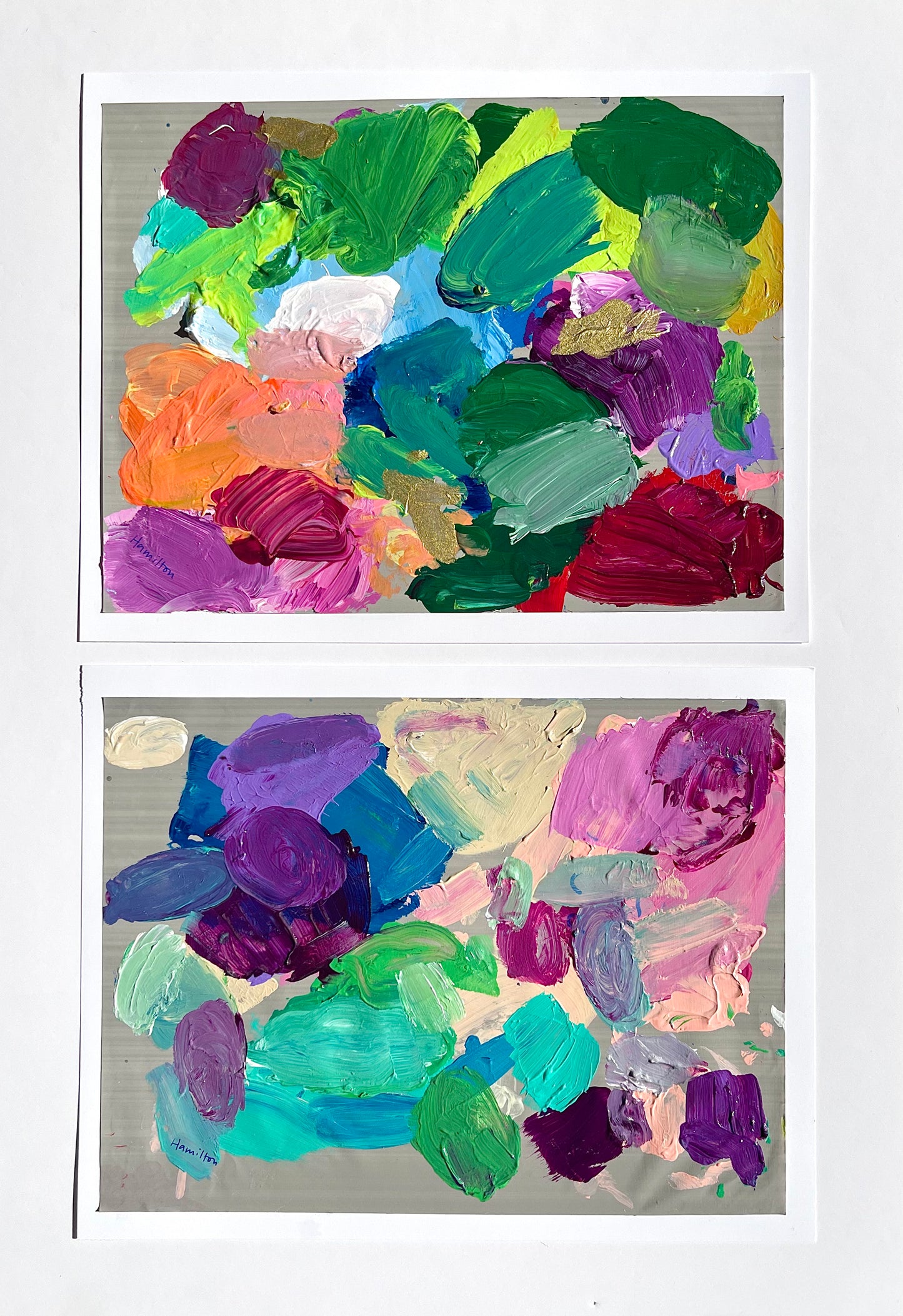 8th Day of Christmas- The Artist’s Palette / Set of 2 frameable palettes (vertical, horizontal or square) #2
