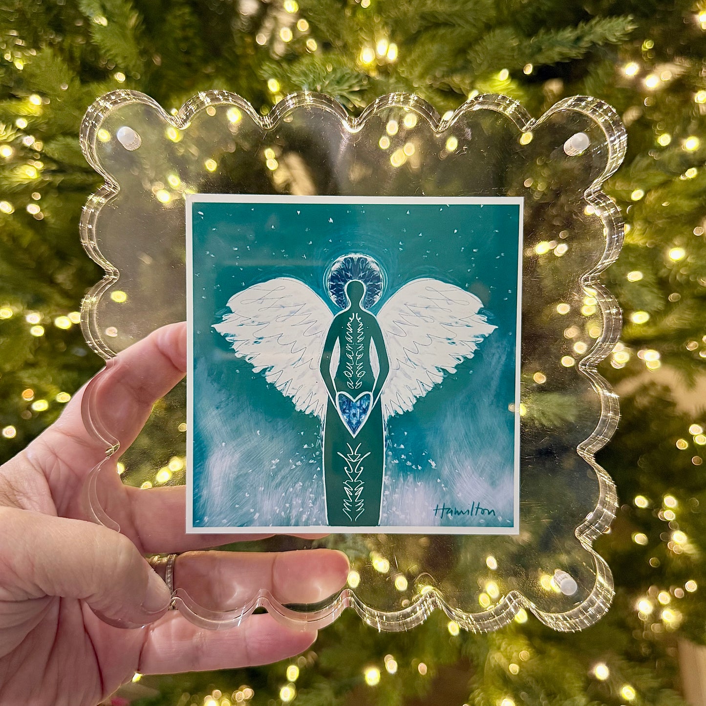 MARCH Birthstone Angel - Aquamarine