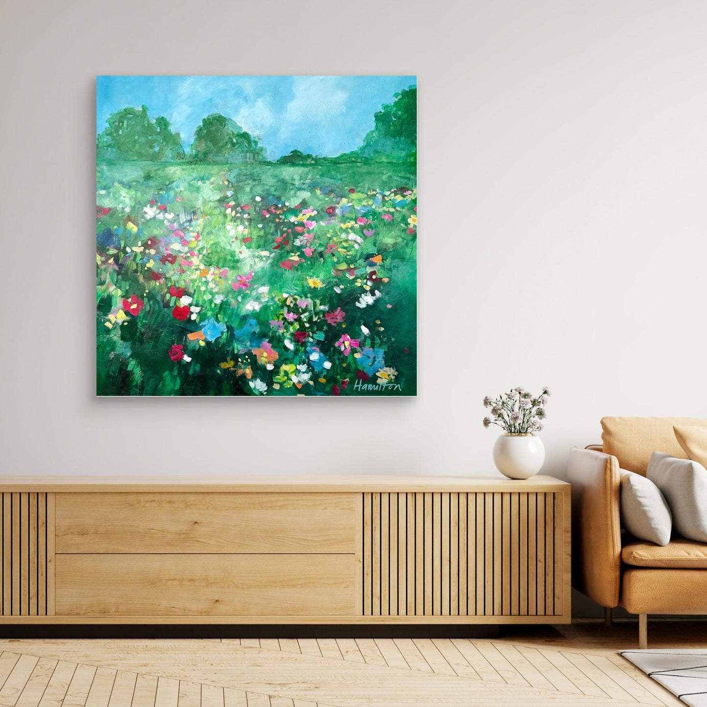 Love Bloomed Here All Year - Stretched Canvas Print