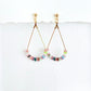 Indian Agate Gemstone Teardrop Earrings