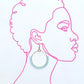 Aquamarine Gemstone Wrapped Hoop Earrings