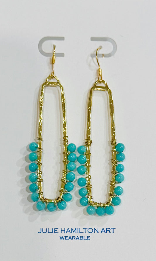 Amazonite wrapped earrings