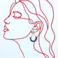 Lapis Lazuli Wrapped Teardrop Earrings (Small)