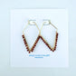 Sunstone Gemstone Wrapped Trapezoid Hoop Earrings