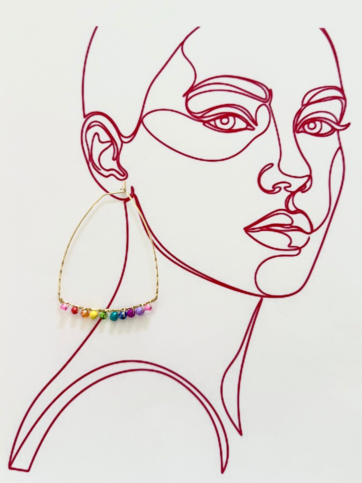 RAINBOW TRIANGLE HOOP