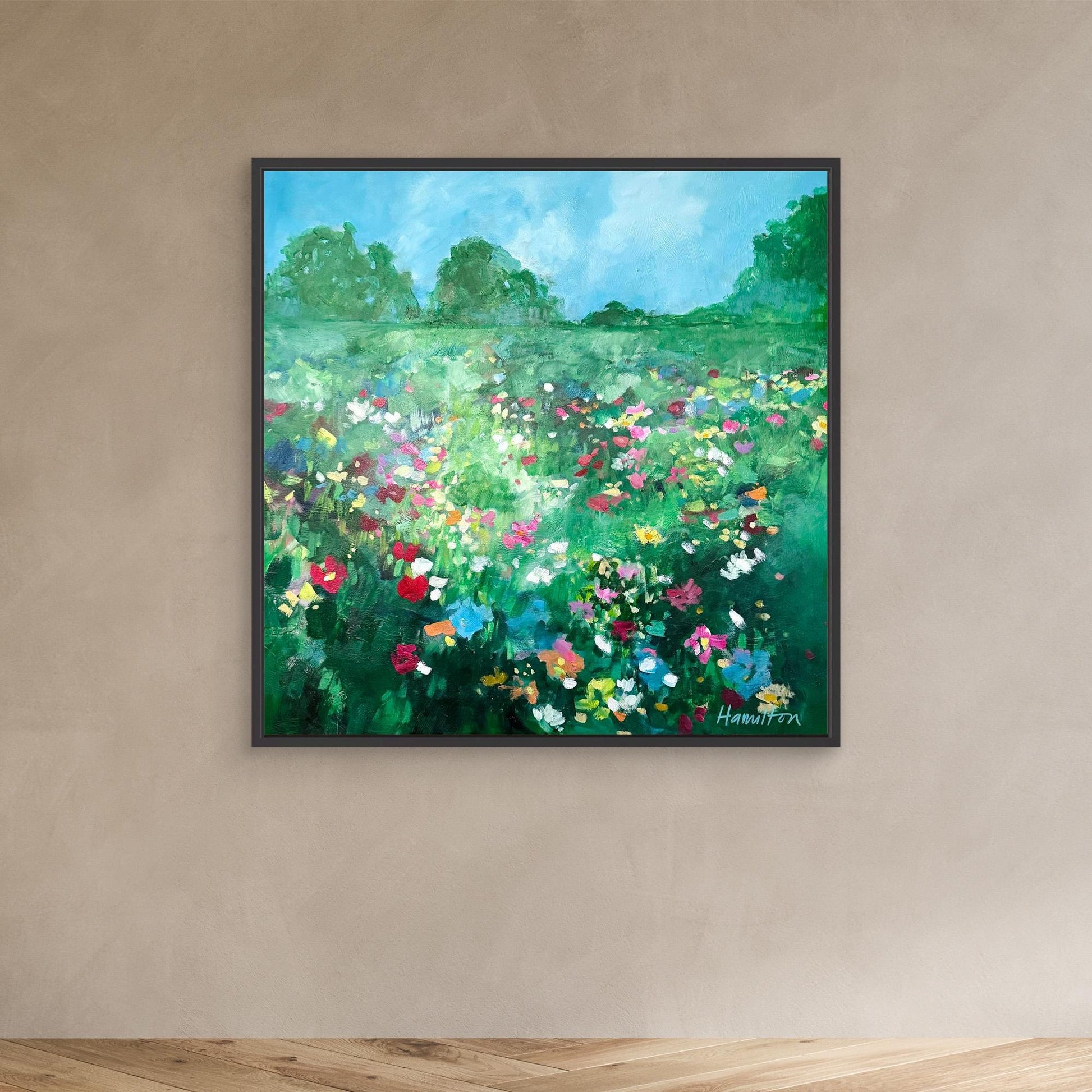 Love Bloomed Here All Year - Stretched Canvas Print