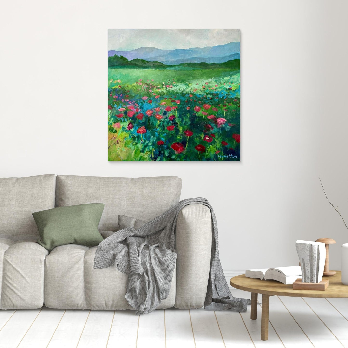 The Poppies Asked Me to Dance - Stretched Canvas Print
