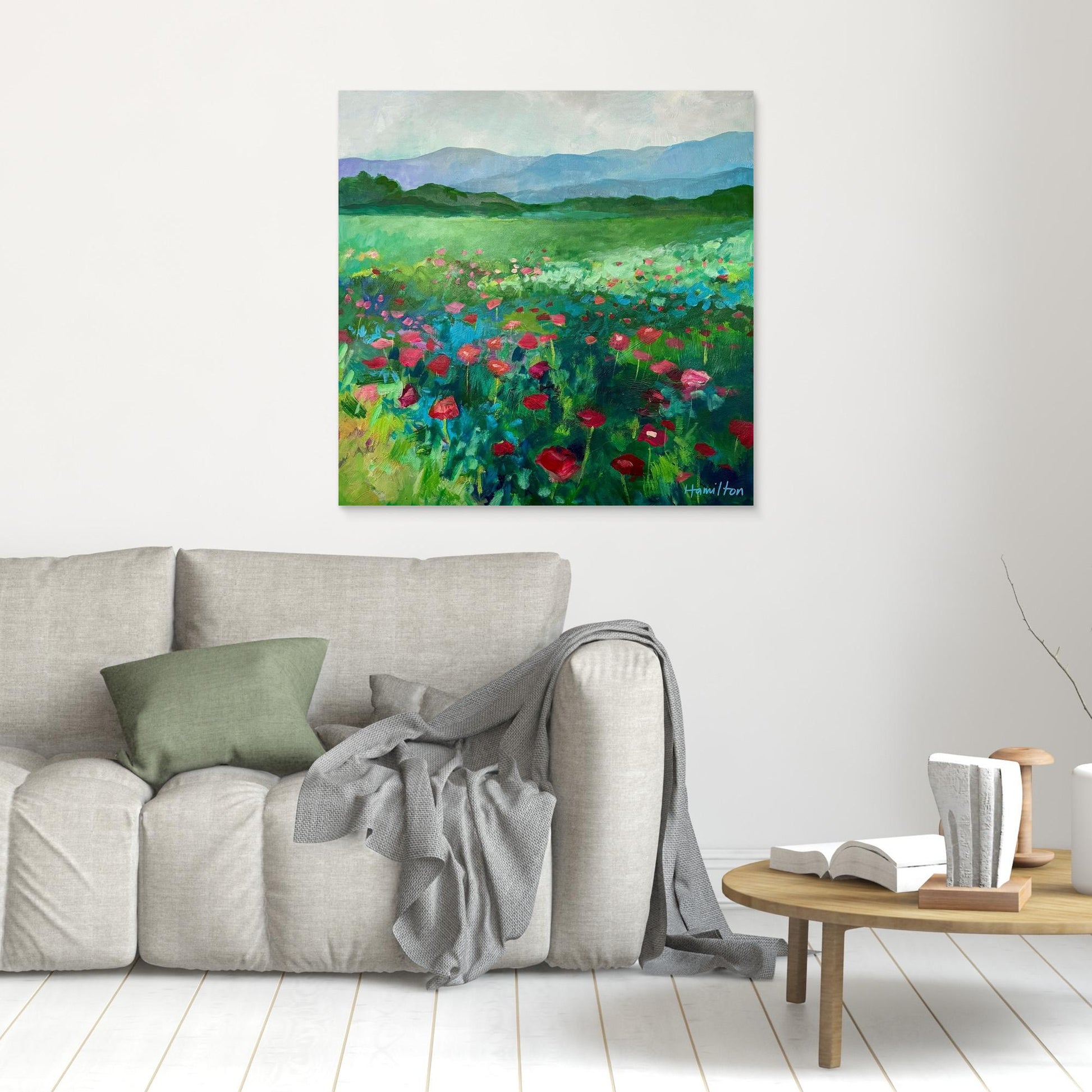 The Poppies Asked Me to Dance - Stretched Canvas Print