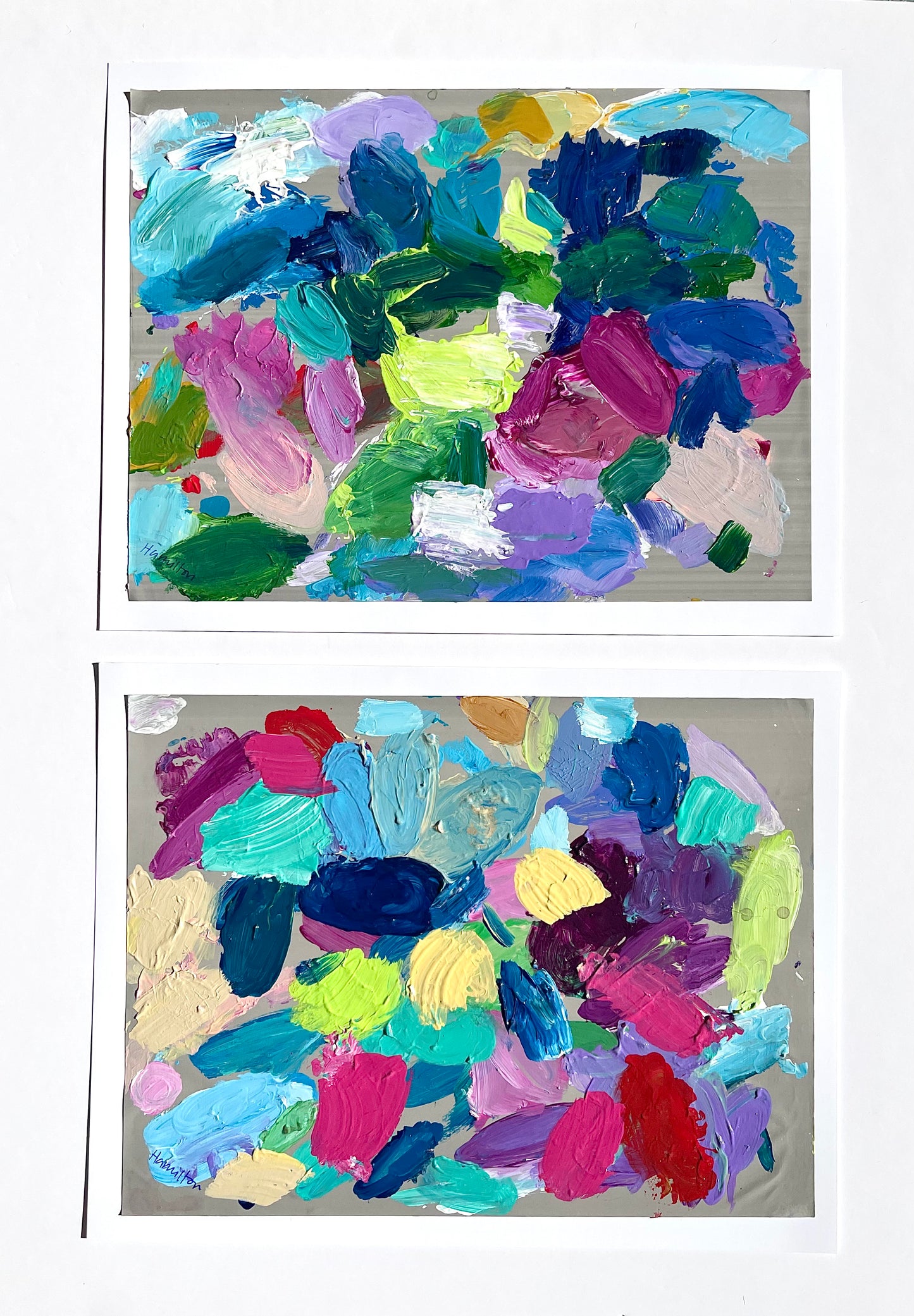 8th Day of Christmas- The Artist’s Palette / Set of 2 frameable palettes (vertical, horizontal or square) #5