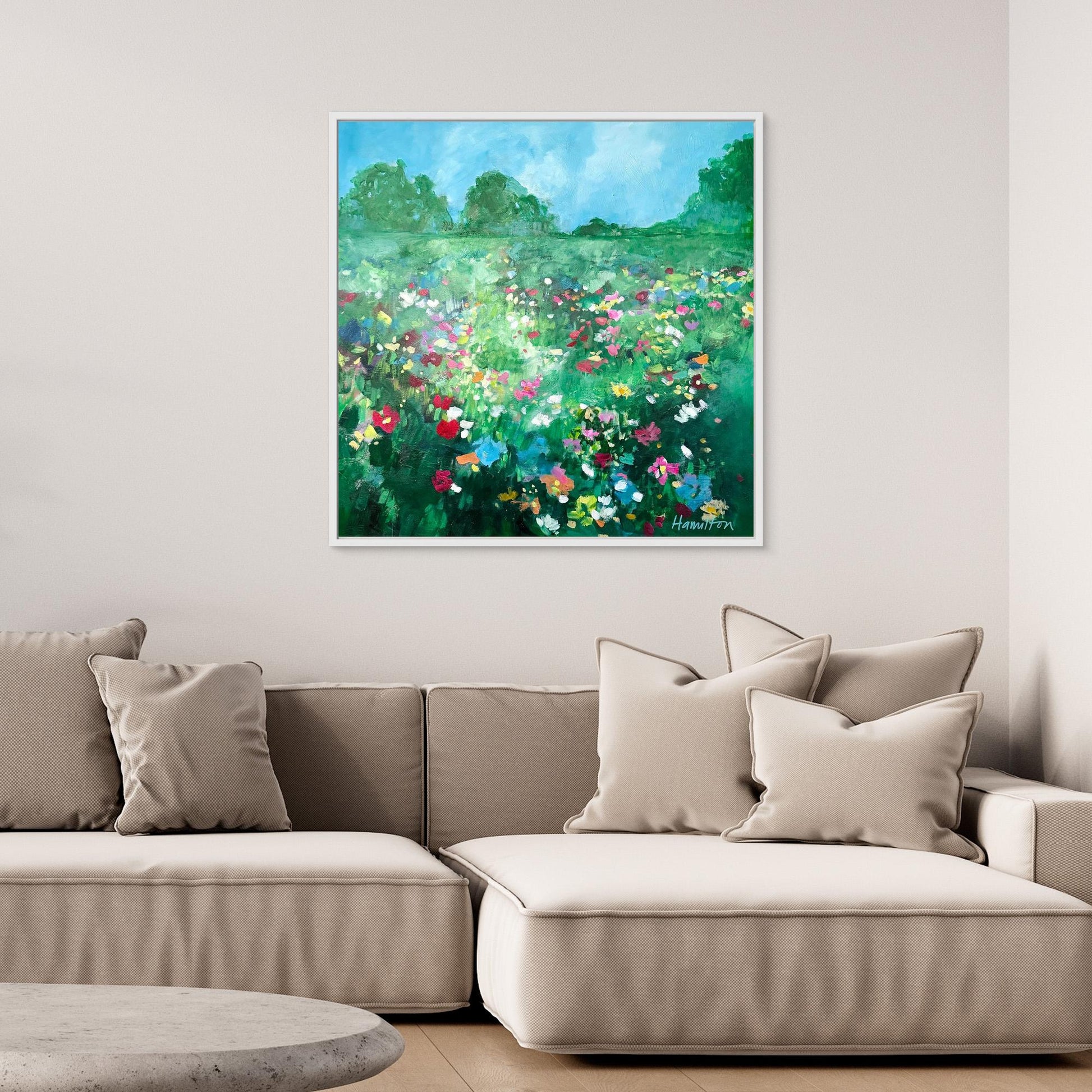 Love Bloomed Here All Year - Stretched Canvas Print