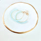 Aquamarine Gemstone Wrapped Hoop Earrings