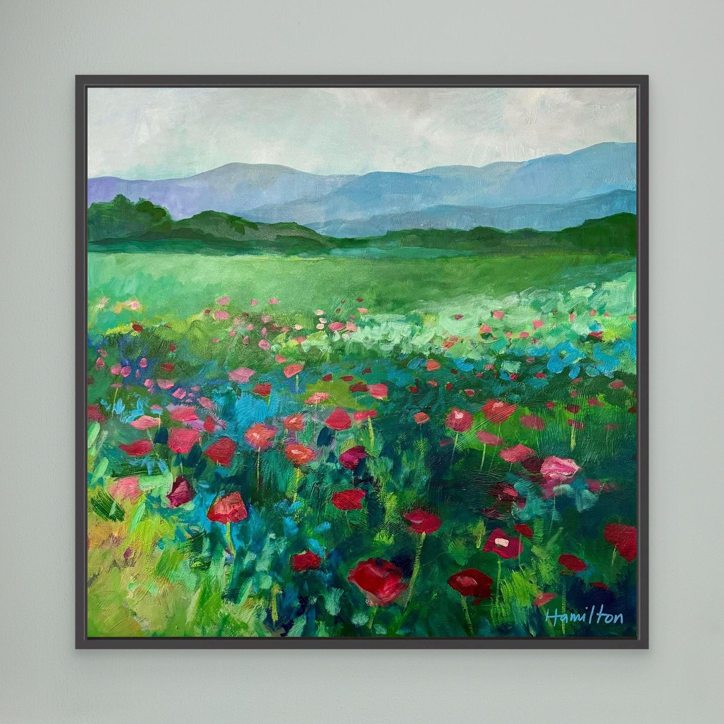 The Poppies Asked Me to Dance - Stretched Canvas Print
