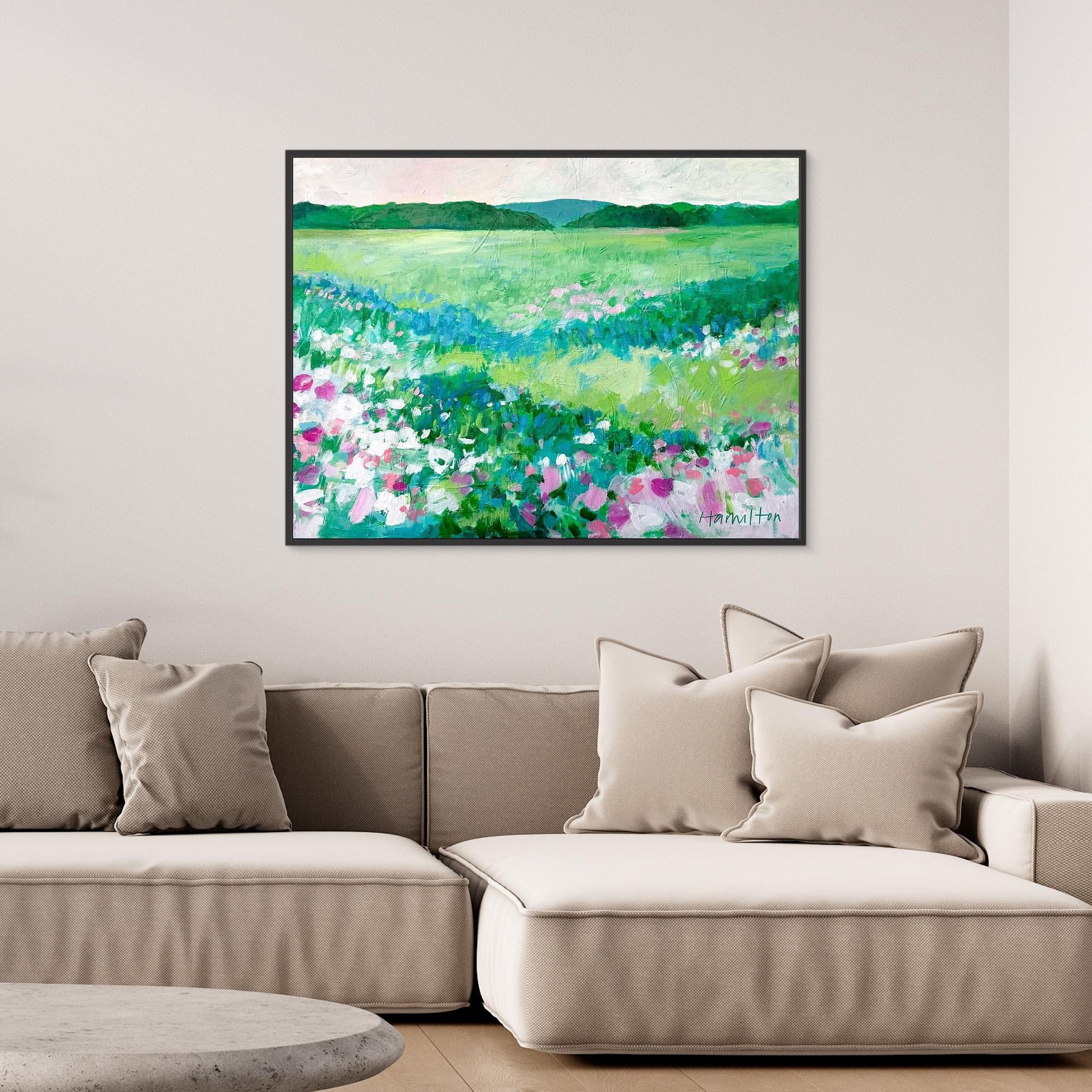 Springtime in Her Heart - Stretched Canvas Print