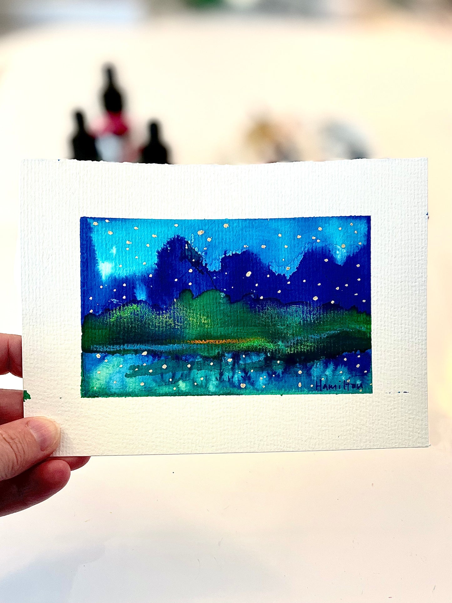 Study for Night Skies and Fireflies 6
