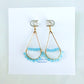 Aquamarine Wrapped Teardrop Earrings