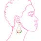 Rainbow Gemstone and Pearl Wrapped Teardrop Earrings