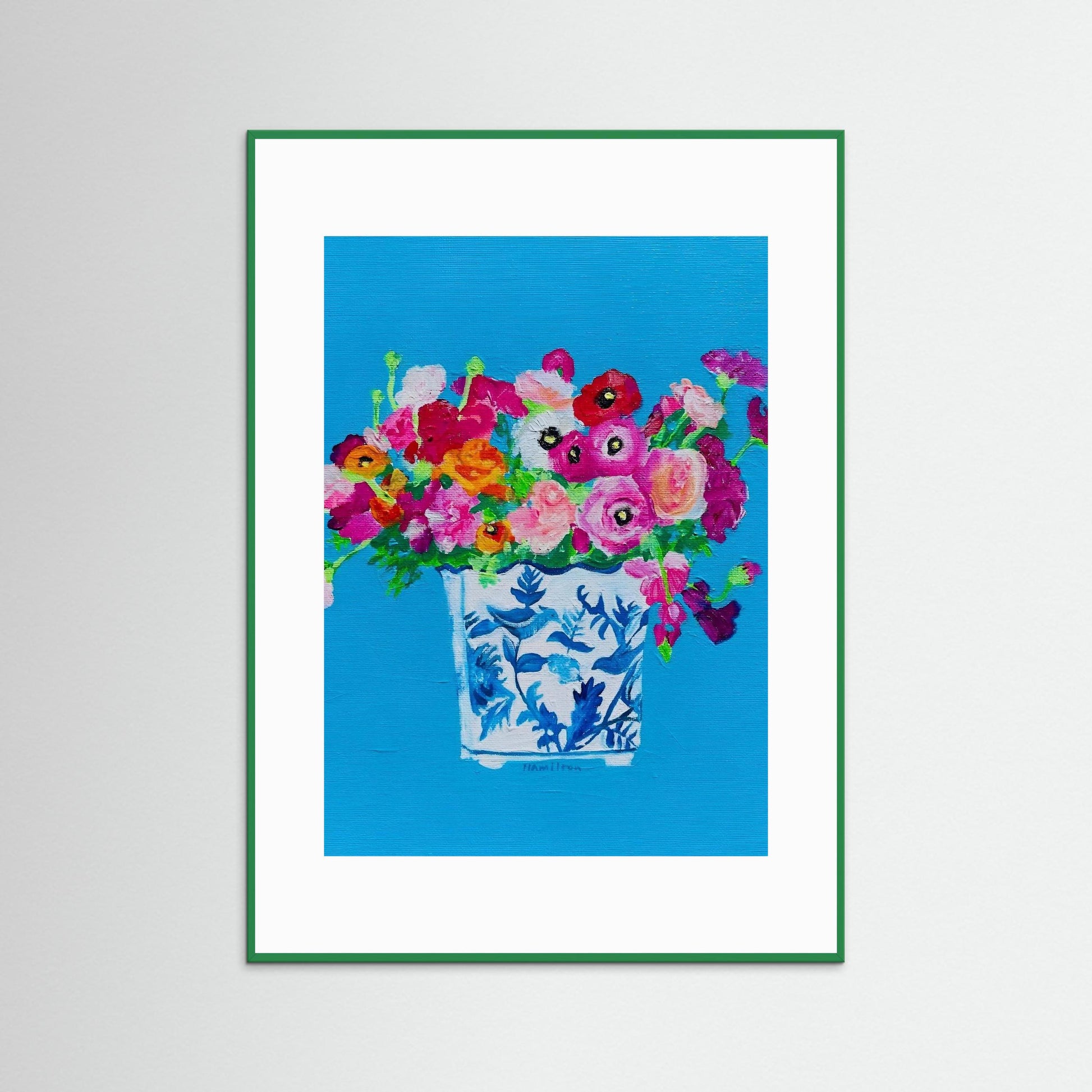 Poppies in Chinoiserie- Paper Print