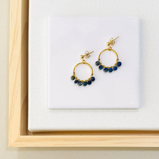 Wrapped Lapis Lazuli Earrings