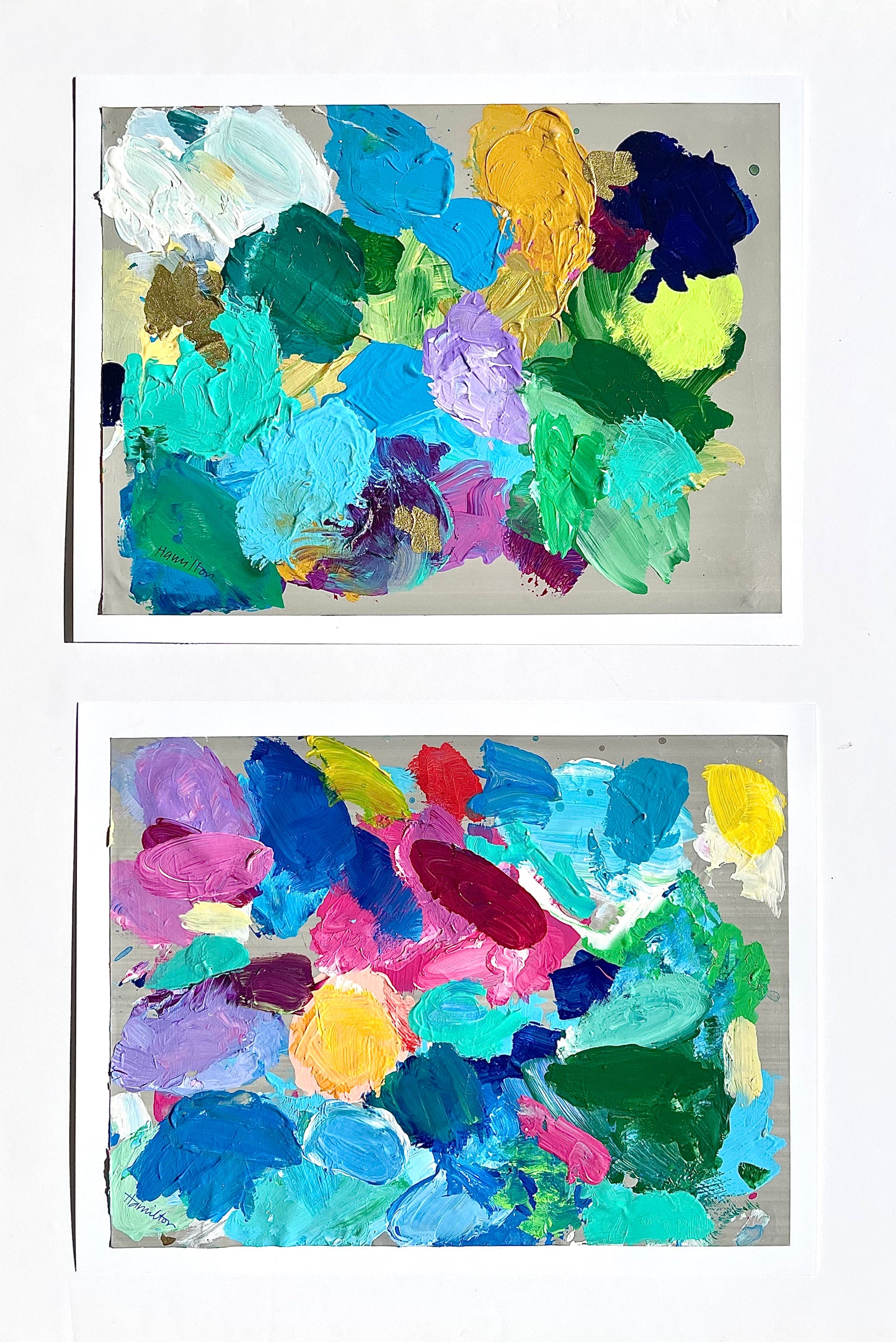 8th Day of Christmas- The Artist’s Palette / Set of 2 frameable palettes (vertical, horizontal or square) #6