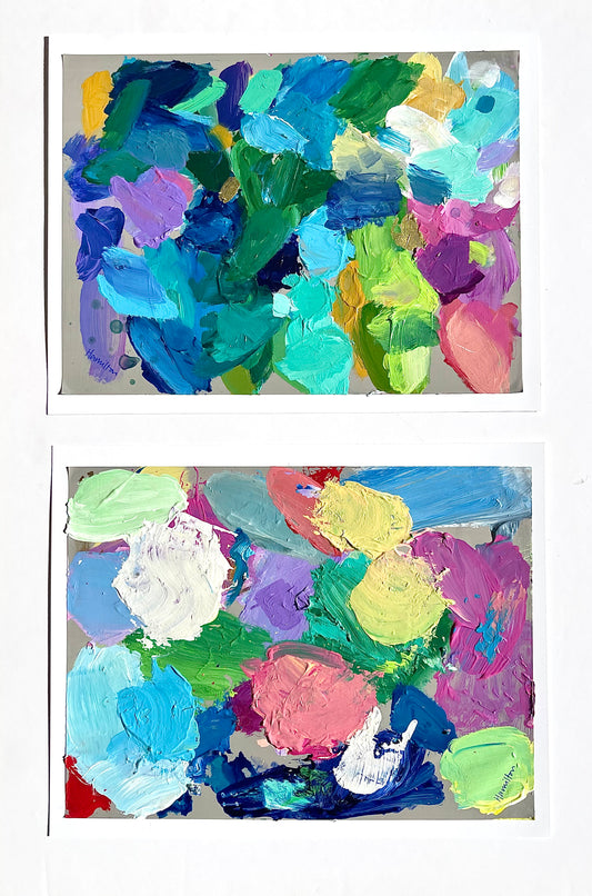 8th Day of Christmas- The Artist’s Palette / Set of 2 frameable palettes (vertical, horizontal or square) #8