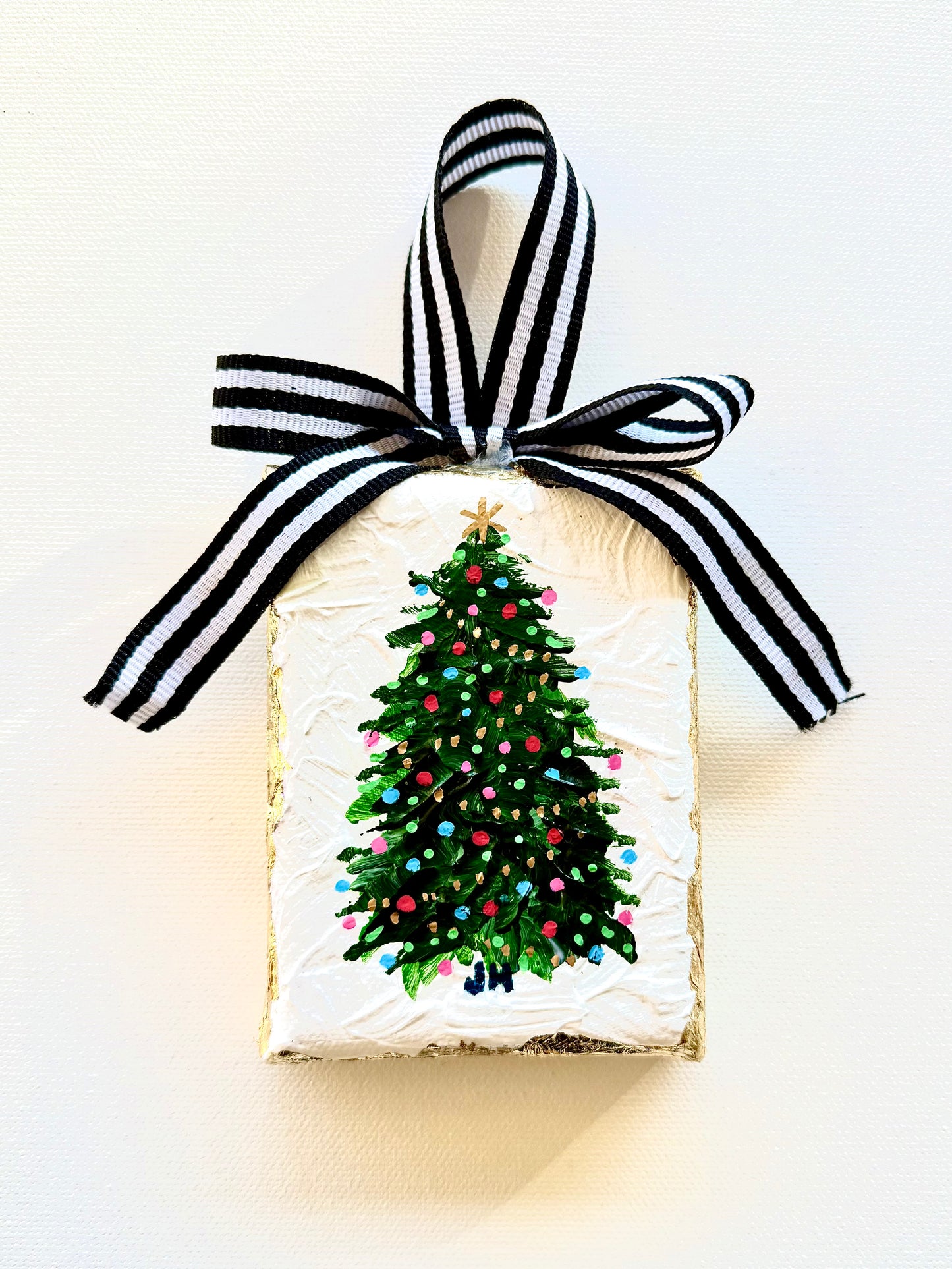CANVAS TREE ORNAMENT in green