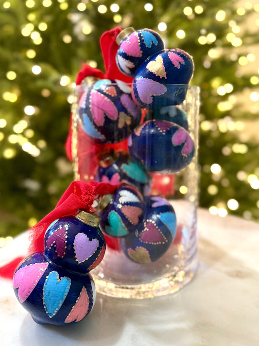 NAVY & PINK ❤️ ORNAMENTS