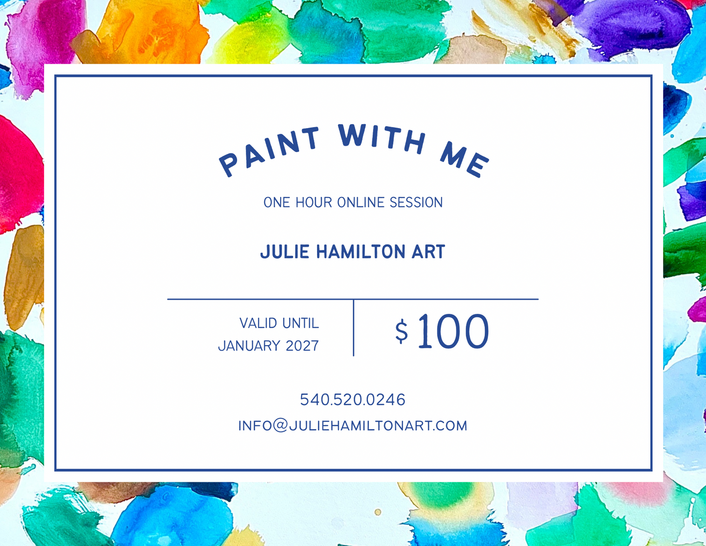 PAINT WITH ME! A one hour private Zoom lesson