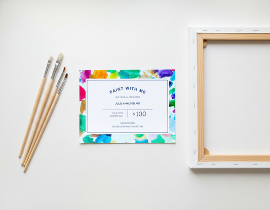 PAINT WITH ME! A one hour private Zoom lesson