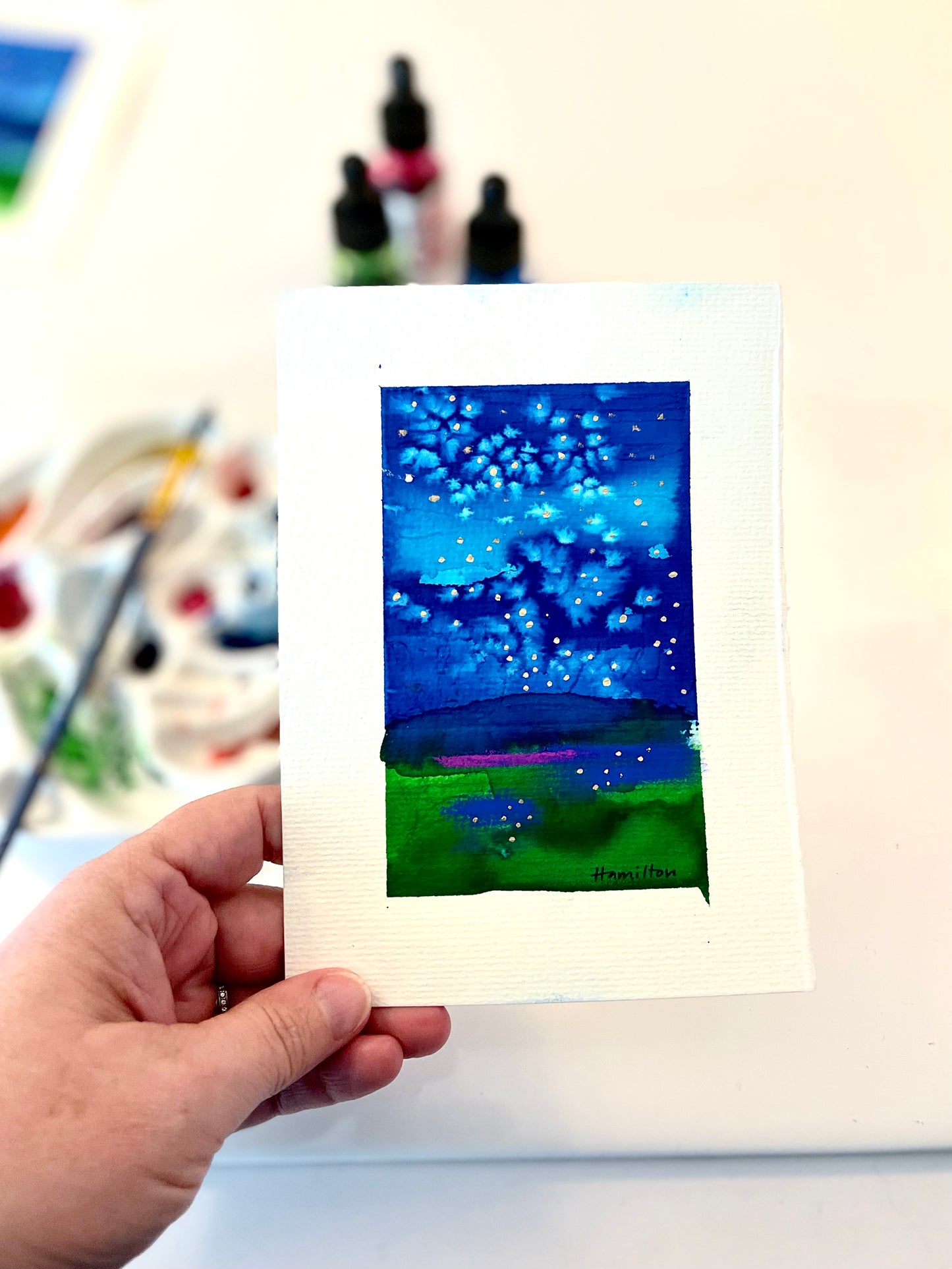 Study for Night Skies and Fireflies 4