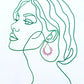 Pink Glass Wrapped Teardrop Earrings (Small)