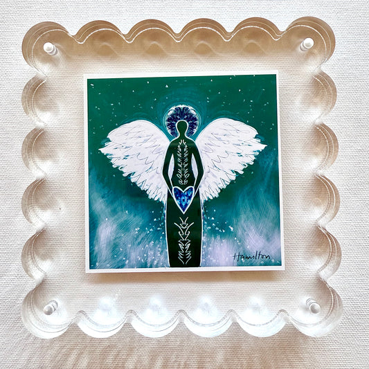 MARCH Birthstone Angel - Aquamarine