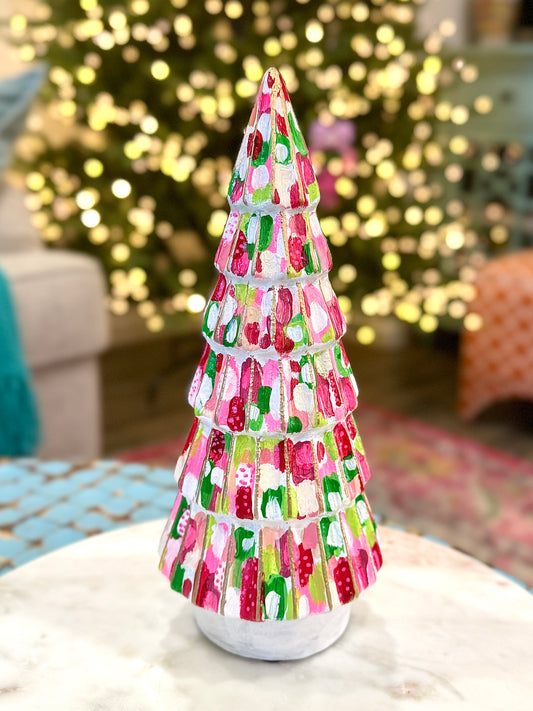 WHITE CERAMIC CHRISTMAS 11”