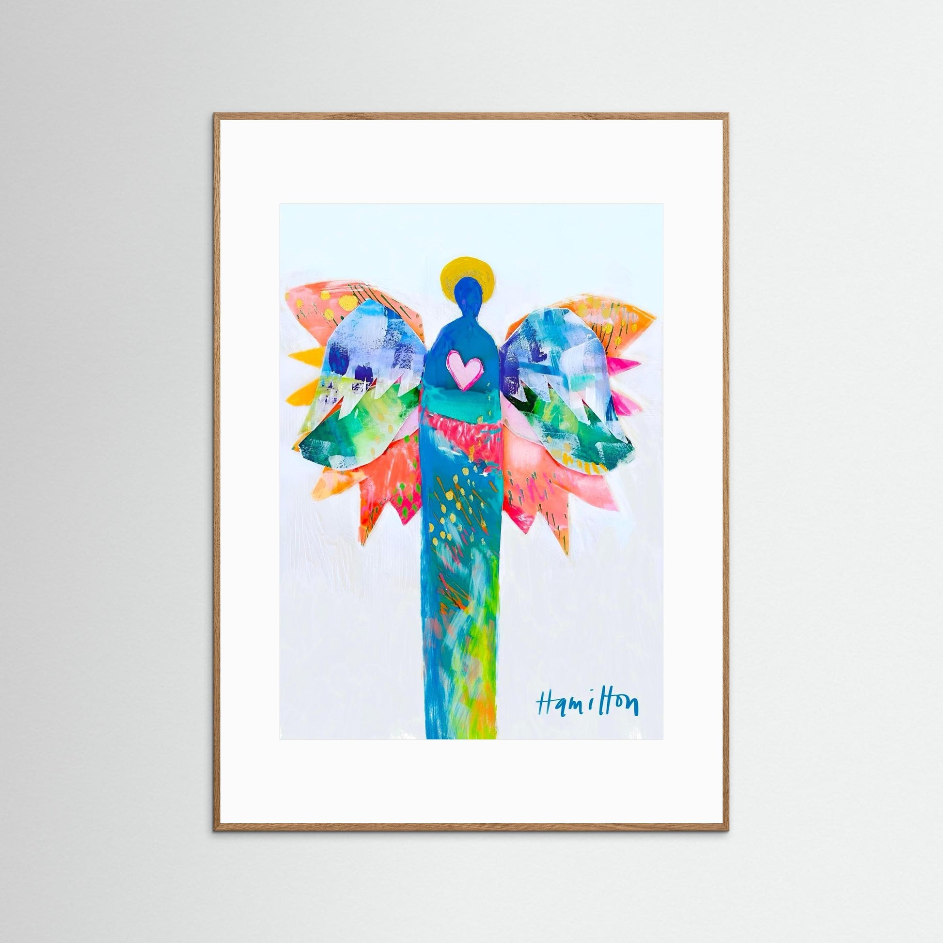 Celebration Angel - Framed Paper Print
