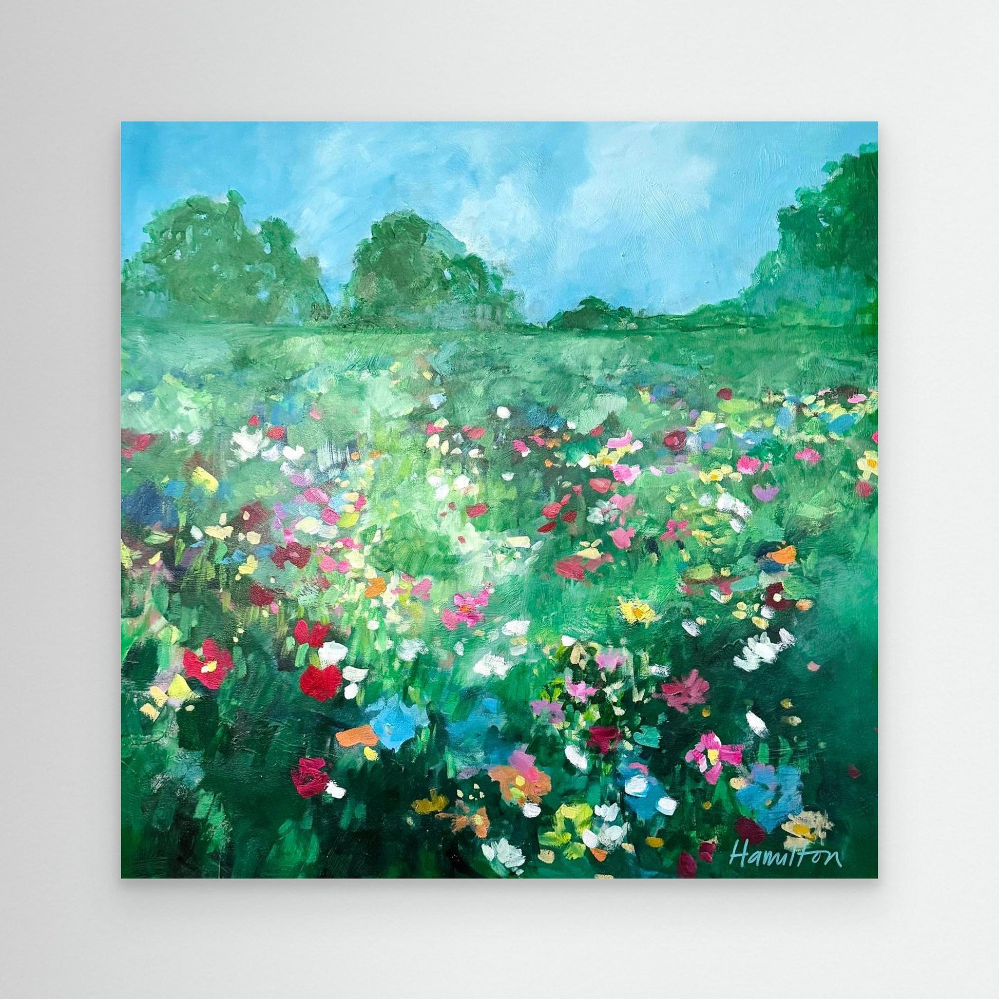Love Bloomed Here All Year - Stretched Canvas Print