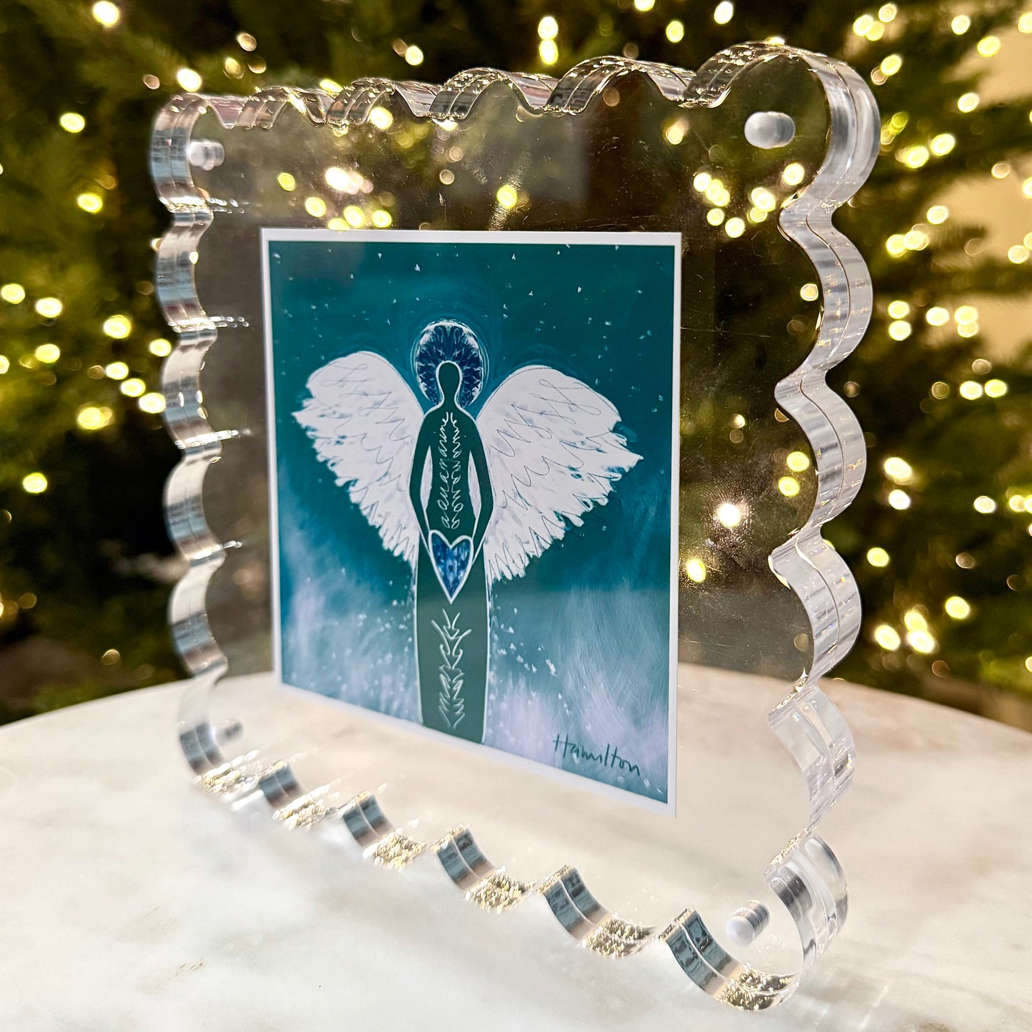 MARCH Birthstone Angel - Aquamarine