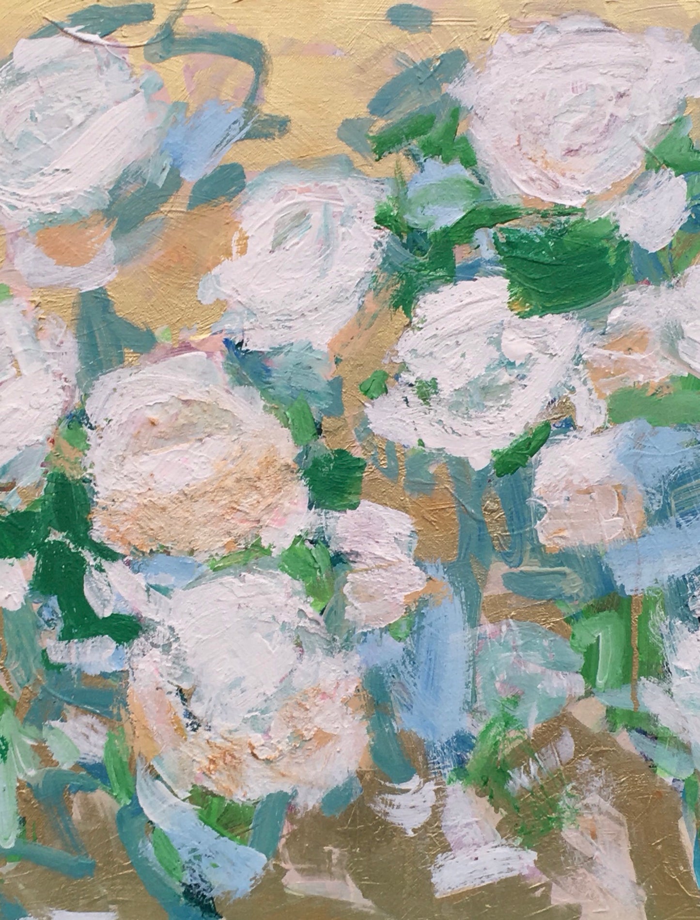 Cream Floral Minky Blanket