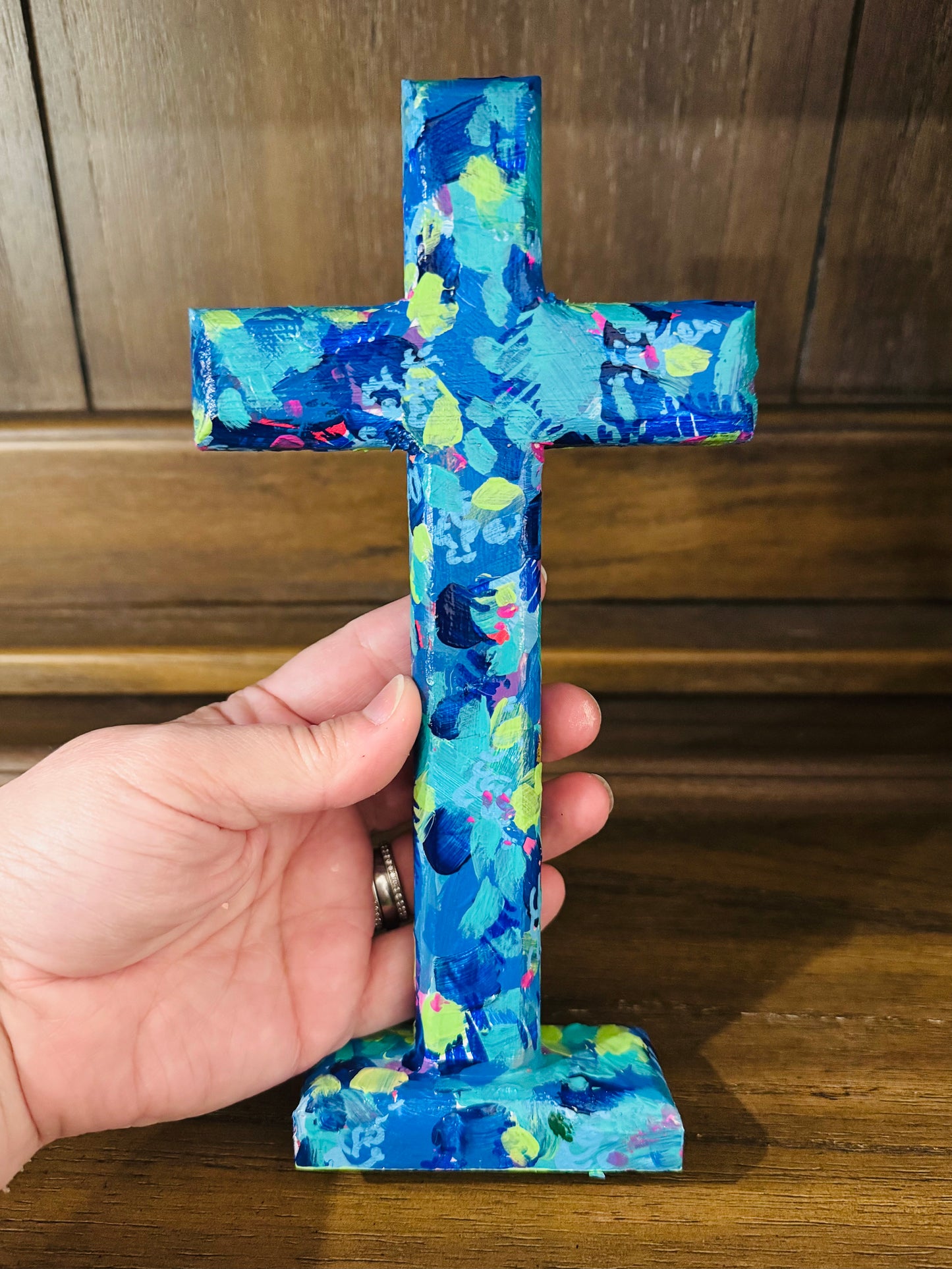 Celebration Cross | Sea Glass Blue - Day 3 of the 12 Days of Christmas (1 left!)