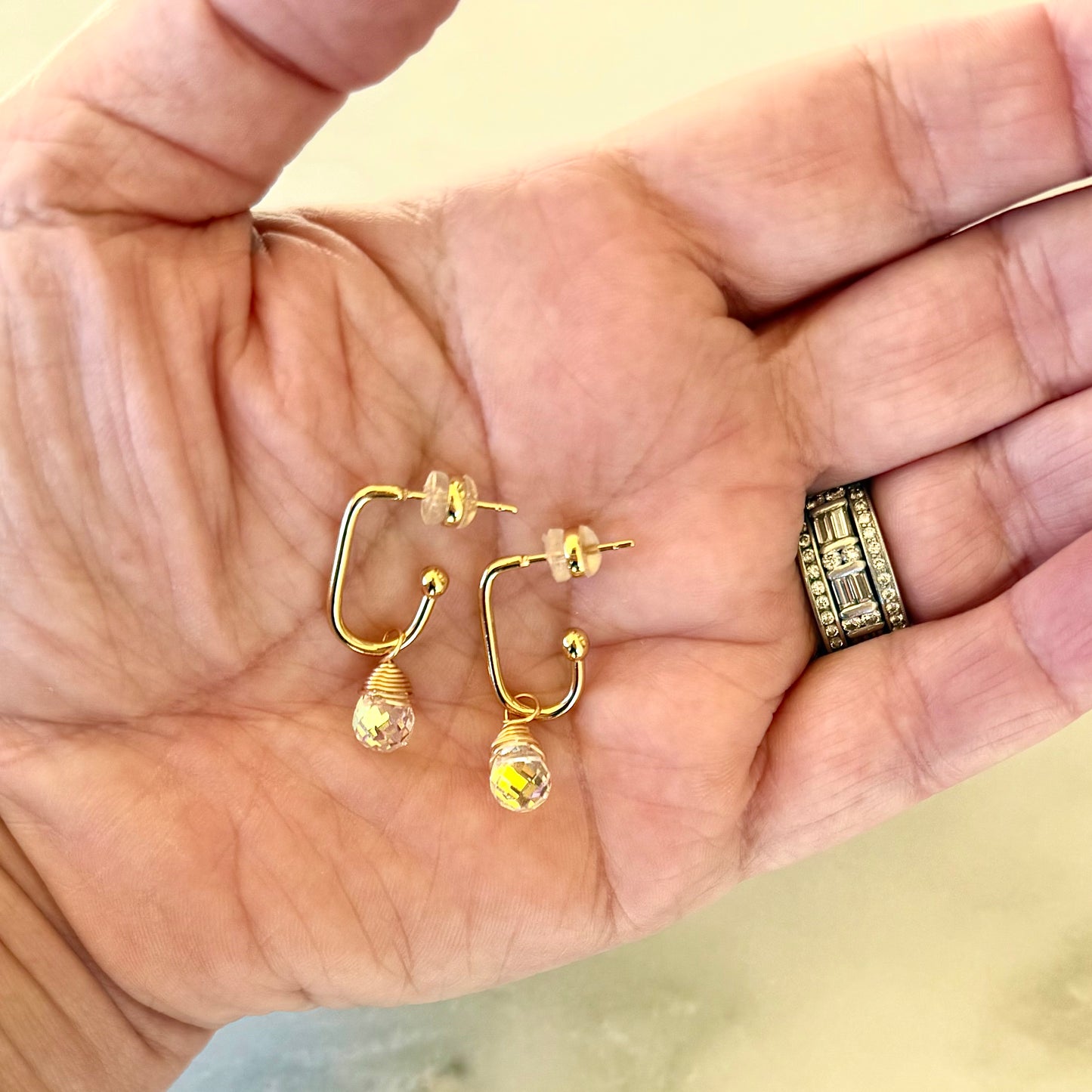 BALL DROP earrings - crystal